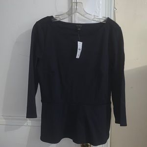 Ann Taylor Women's Factor Blue Peplum Top